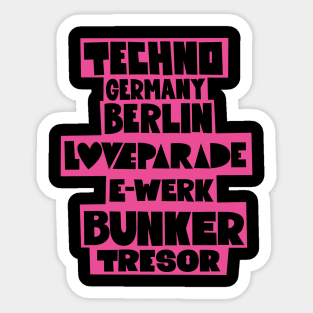 Rave Revival: Berlin's 90s Techno Scene Tribute Sticker